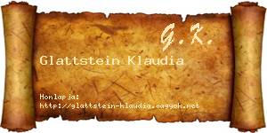 Glattstein Klaudia névjegykártya